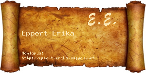 Eppert Erika névjegykártya
